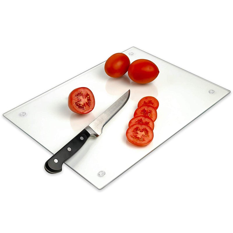 Light In The Dark Tempered Glass Cutting Board Long Lasting Clear Glass Scratch, Heat, Shatter Resistant, Dishwasher Safe. (XXLarge 18x24") - Image 1